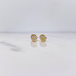 Topos Huella 0.7gr / Circones Blancos Oro Amarillo 18K $