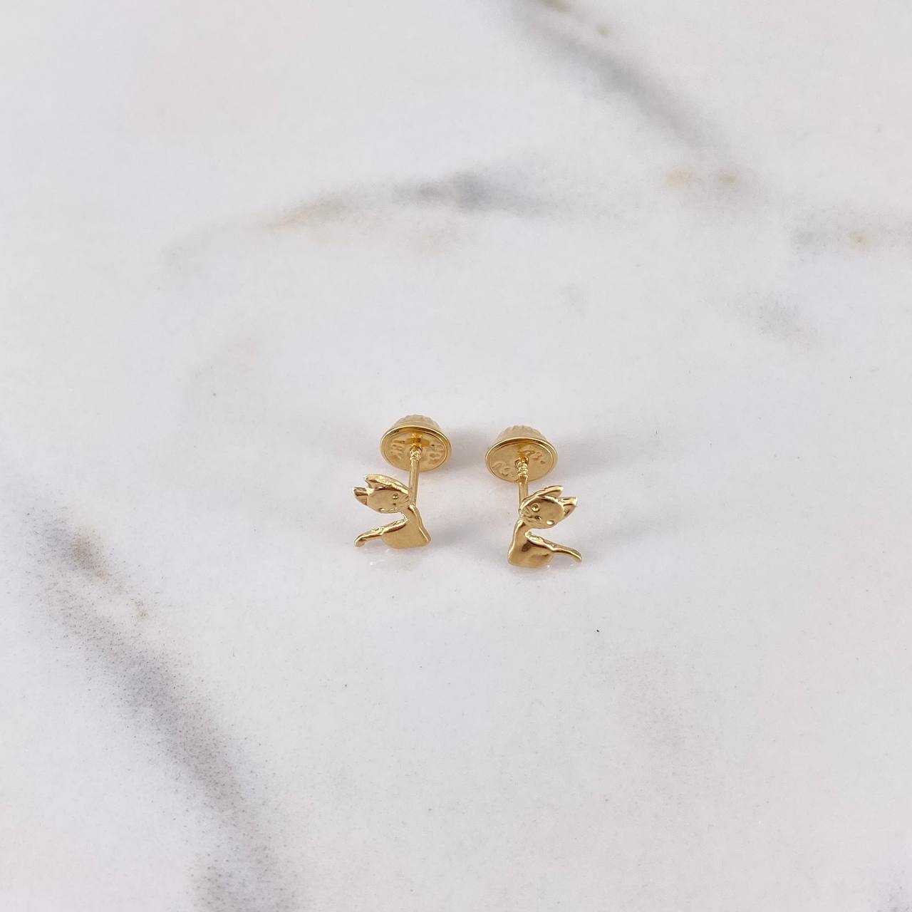 Topos Gato Cola 0.5gr / Lisos Oro Amarillo 18K $