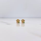 Topos Mariposa 0.65gr / Circones Verde Rosado Blancos Oro Amarillo 18K $