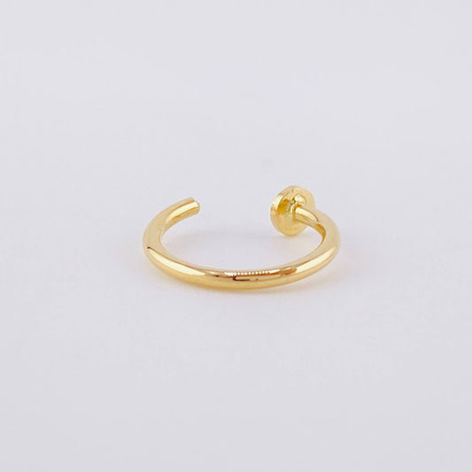 Piercing Earcuff Simulador Circular 0.3 g / 1 cm Oro Amarillo 18K