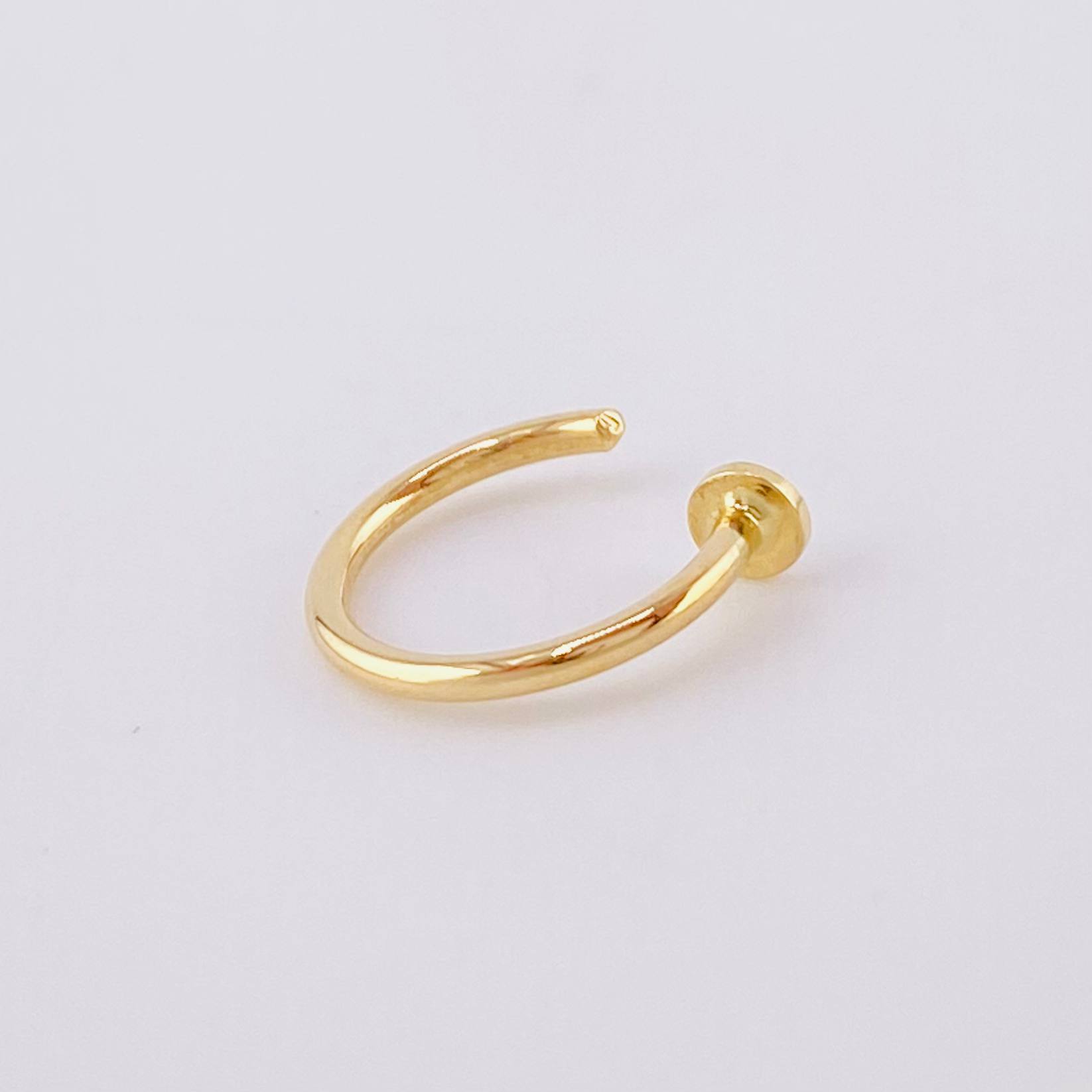 Piercing Earcuff Simulador Circular 0.3 g / 1 cm Oro Amarillo 18K