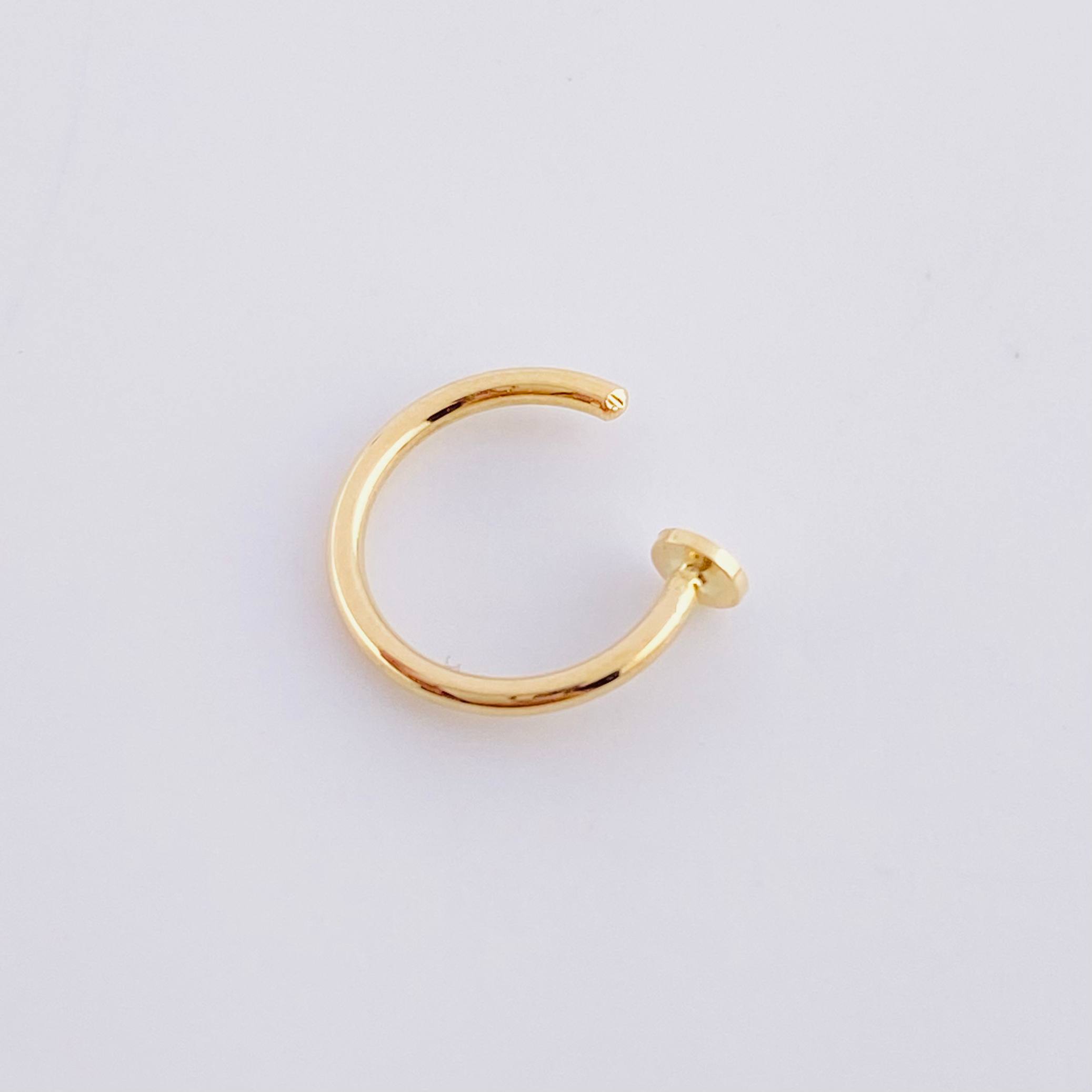 Piercing Earcuff Simulador Circular 0.3 g / 1 cm Oro Amarillo 18K