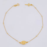 Pulso Denario Virgen Milagrosa 1.5 g / 20.5 cm / 1.5 mm Oro Amarillo 18K