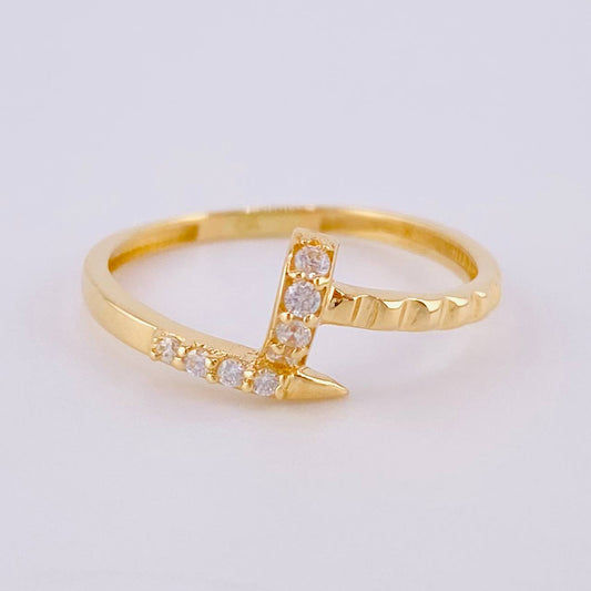 Anillo Clavo 1.6 g / T6 1/4 Oro Amarillo 18K