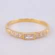 Anillo Baguette Seis Estrellas 1.65gr / T7 1/2 / Oro Amarillo 18K *