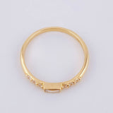 Anillo Baguette Seis Estrellas 1.55 g / T7 Oro Amarillo 18K