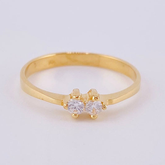Anillo Binocular 1.65gr / T6 3/4 / Oro Amarillo 18K