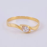 Anillo Solitario Ojo De Osiris 1.35gr / T7 / Oro Amarillo 18K ©