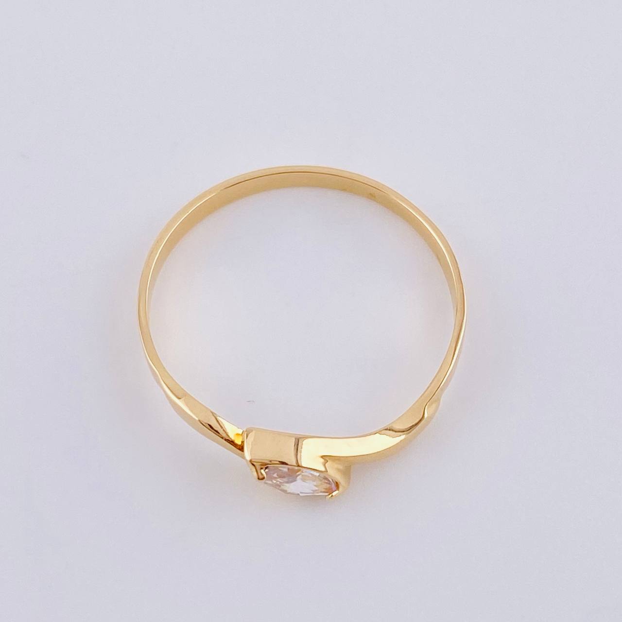Anillo Solitario Ojo De Osiris 1.35gr / T7 / Oro Amarillo 18K ©