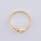 Anillo Solitario Ojo De Osiris 1.35gr / T7 / Oro Amarillo 18K ©