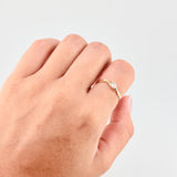 Anillo Solitario Ojo De Osiris 1.35gr / T7 / Oro Amarillo 18K ©
