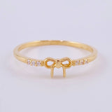 Anillo Moño 1.2 g / T7 Oro Amarillo 18K