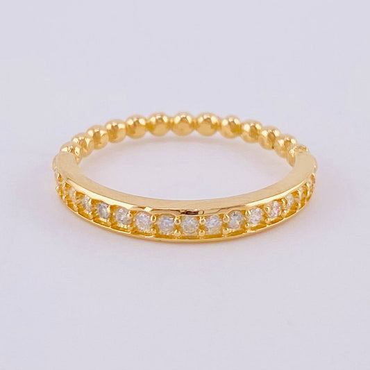 Anillo Carril Burbujas 1.95 g / T4 1/2 Oro Amarillo 18K