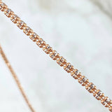 Cadena Ice 20.6gr / 60cm / 3.2mm Dos Oros Blanco Rosa 18K