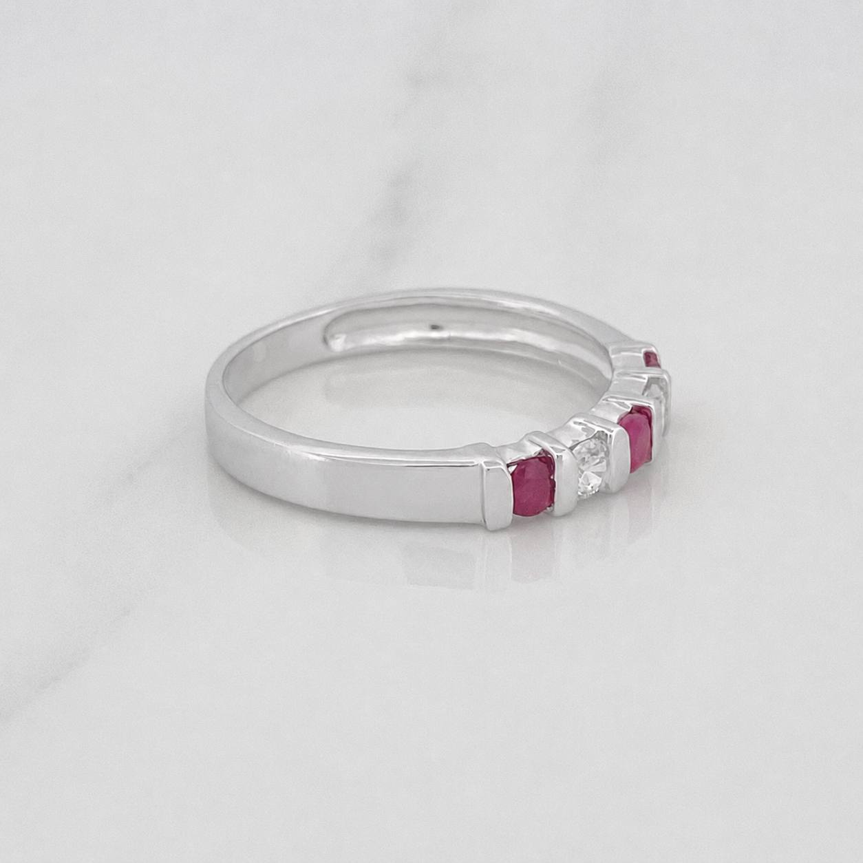 Anillo Acordion Rubi 32 Pts 1.8 g / T7 1/4 Plata 925