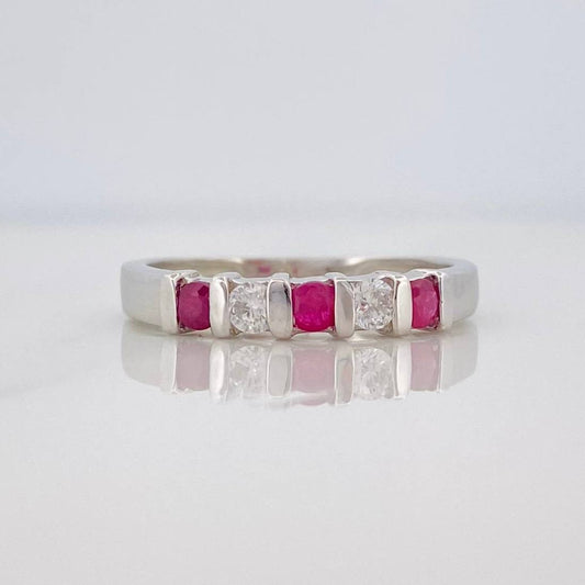 Anillo Acordion Rubi 32 Pts 1.8 g / T7 1/4 Plata 925