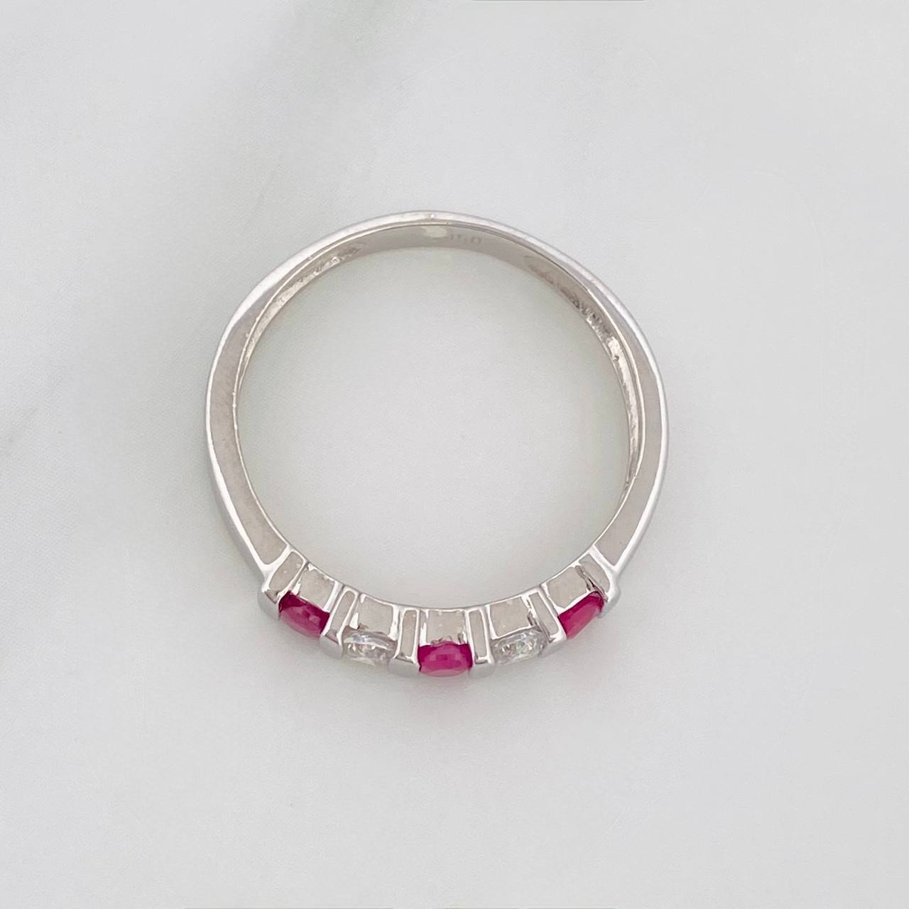 Anillo Acordion Rubi 32 Pts 1.8 g / T7 1/4 Plata 925