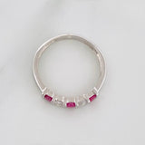 Anillo Acordion Rubi 32 Pts 1.8 g / T7 1/4 Plata 925
