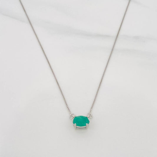 Cadena Ovalo Esmeralda 90 Pts 2.15 g / 48 cm / 0.74 mm Plata 925