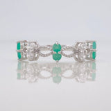Anillo Infinito Zigzag Esmeralda 39 Pts 1.95 g / T7 1/4 Plata 925