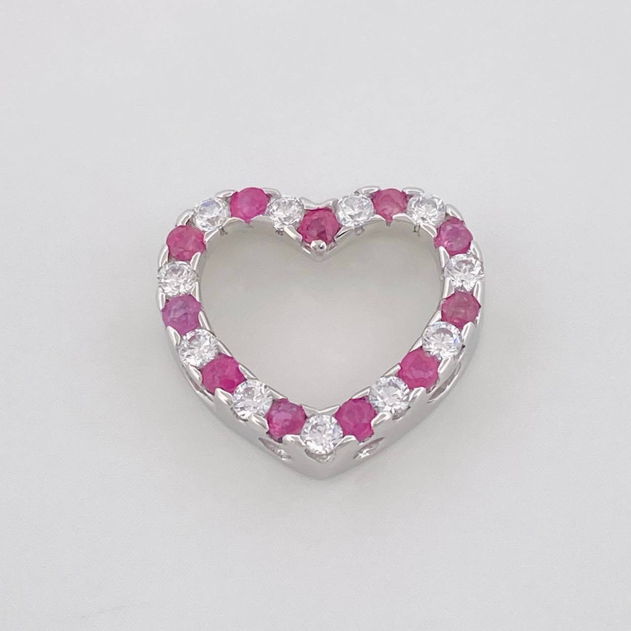 Herraje Corazon Rubi 38 Pts 1.35 g / 1.4 cm Plata 925