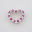 Herraje Corazon Rubi 38 Pts 1.35 g / 1.4 cm Plata 925