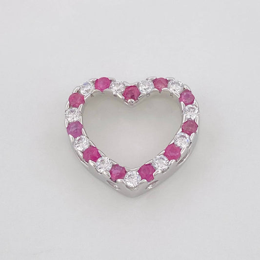 Herraje Corazon Rubi 38 Pts 1.35 g / 1.4 cm Plata 925