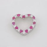 Herraje Corazon Rubi 38 Pts 1.35 g / 1.4 cm Plata 925