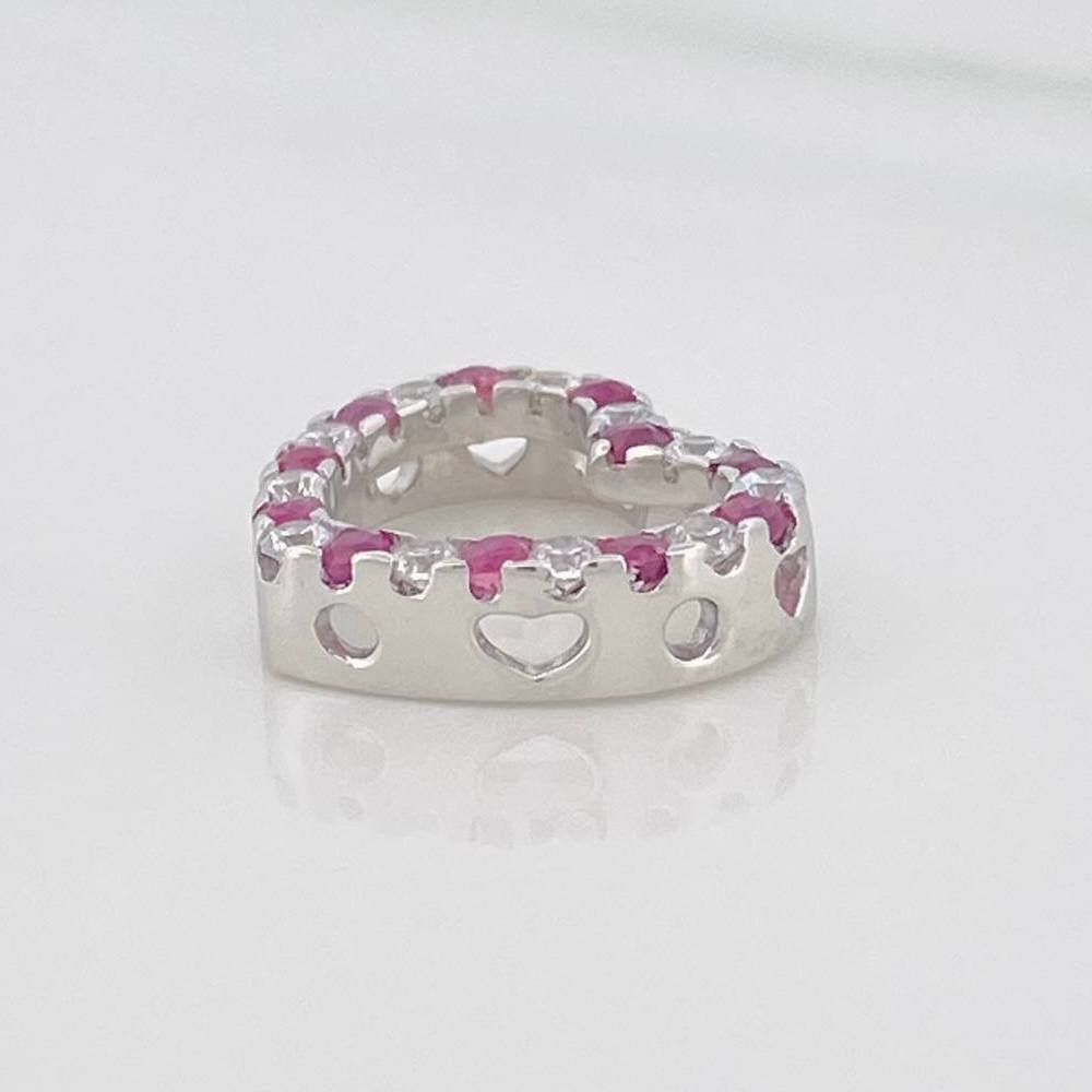 Herraje Corazon Rubi 38 Pts 1.35 g / 1.4 cm Plata 925