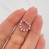 Herraje Corazon Rubi 38 Pts 1.35 g / 1.4 cm Plata 925