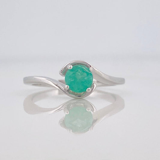 Anillo Solitario Esmeralda 41 Pts 2.05 g / T5 1/2 Plata 925