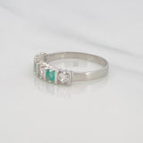 Anillo Acordeón Esmeralda 28 Pts 1.6 g / T 6 3/4 Plata 925