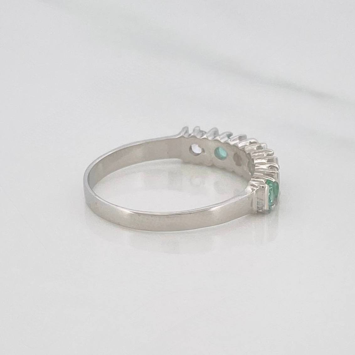 Anillo Acordeón Esmeralda 28 Pts 1.6 g / T 6 3/4 Plata 925