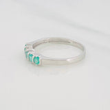 Anillo Acordeón Esmeralda 45 Pts 1.4 g / T 7 1/2 Plata 925