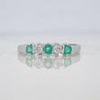 Anillo Acordeón Esmeralda 24 Pts 1.5 g / T8 1/2 Plata 925