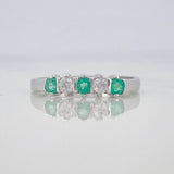 Anillo Acordeón Esmeralda 24 Pts 1.5 g / T8 1/2 Plata 925