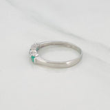 Anillo Acordeón Esmeralda 24 Pts 1.5 g / T8 1/2 Plata 925