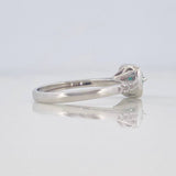Anillo Halo Cuadrado Esmeralda 22 Pts 2.15 g / T6 1/4 Plata 925