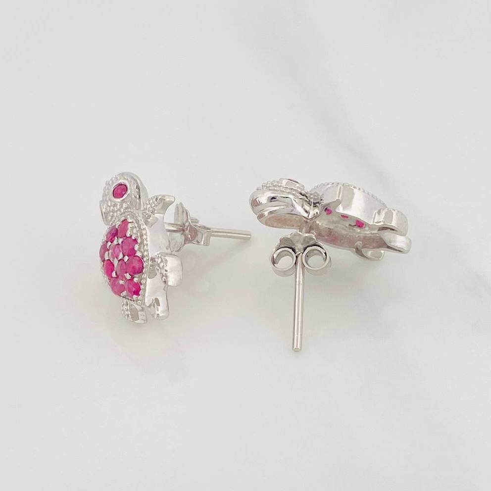 Topos Tortuga Rubí 90 Pts 3.3 g / 12 mm Plata 925