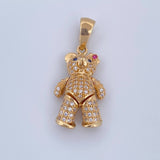 Dije Oso Articulado Corazon 4.9gr / 3cm / Oro 18K &
