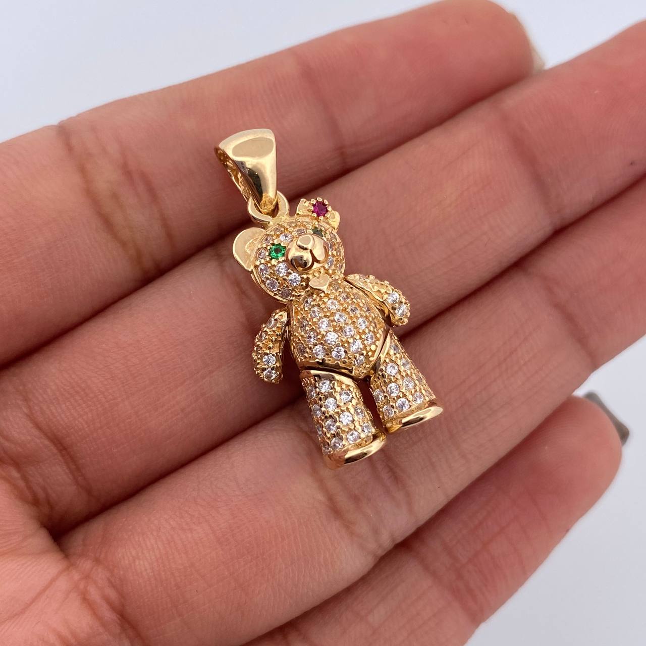 Dije Oso Articulado Corazon 4.7gr / 3cm / Oro 18K &