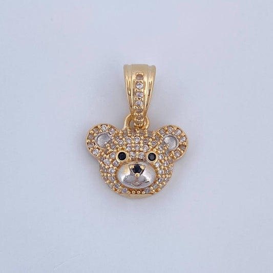 Dije Rostro Oso 2.7gr / 2cm / Oro 18K &