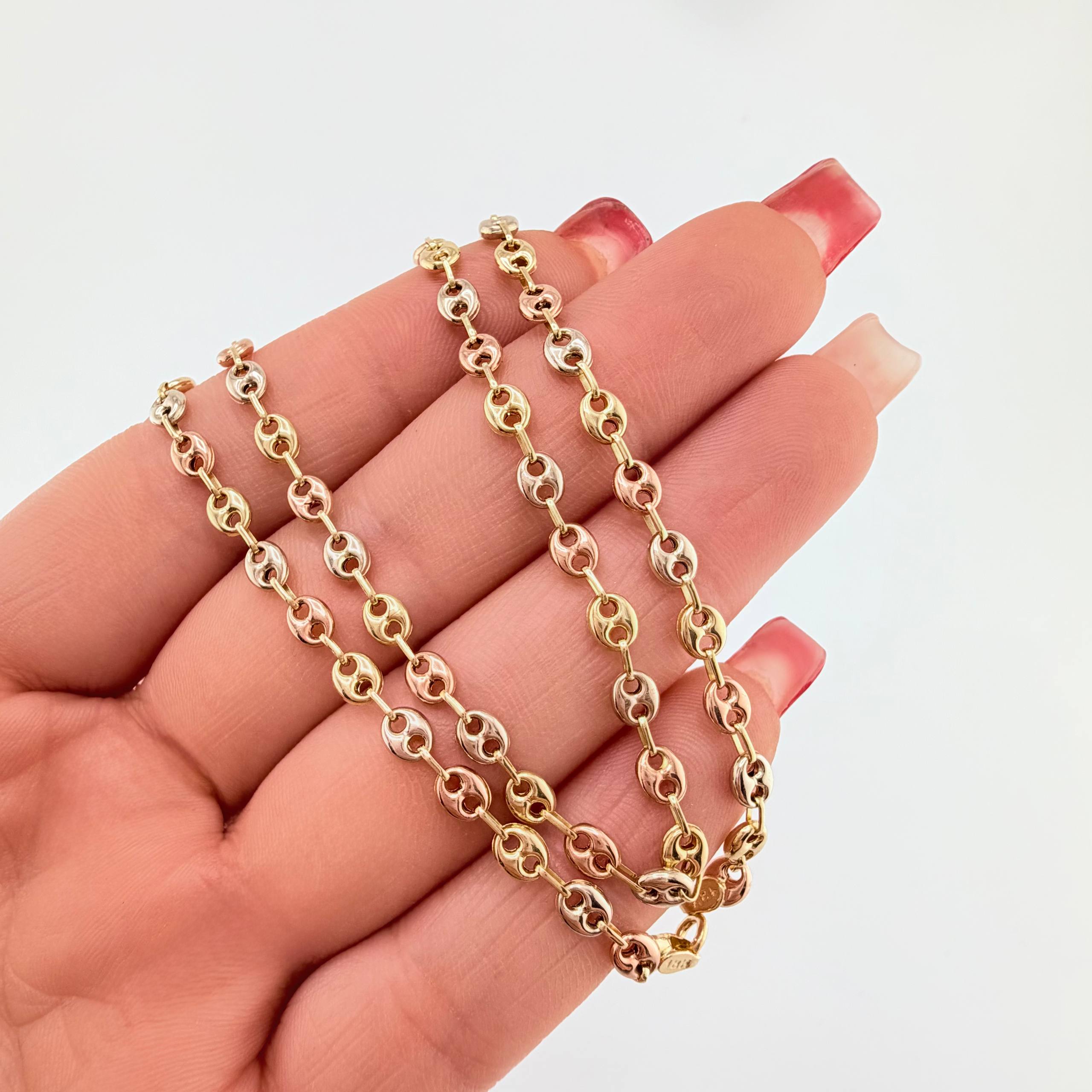 Cadena GC 7.2gr / 65cm / 3.7mm Tres Oros 18K
