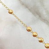 Rosario Virgen Milagrosa 12.3gr / 60cm / 4mm Bola Diamantada Oro Amarillo 18K