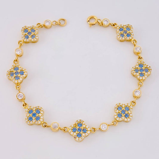 Pulso Trebol Burbuja 10.55 g / 19.6 cm / 9.8 mm Oro Amarillo 18K