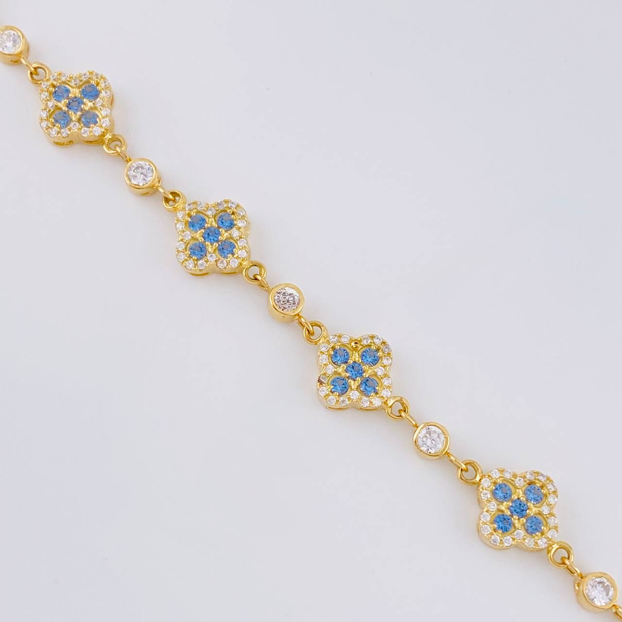 Pulso Trebol Burbuja 10.55 g / 19.6 cm / 9.8 mm Oro Amarillo 18K