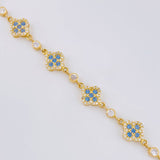 Pulso Trebol Burbuja 10.55 g / 19.6 cm / 9.8 mm Oro Amarillo 18K