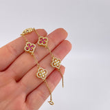 Pulso Flor Trebol 8.6 g / 18.5 cm / 11.6 mm Oro Amarillo 18K