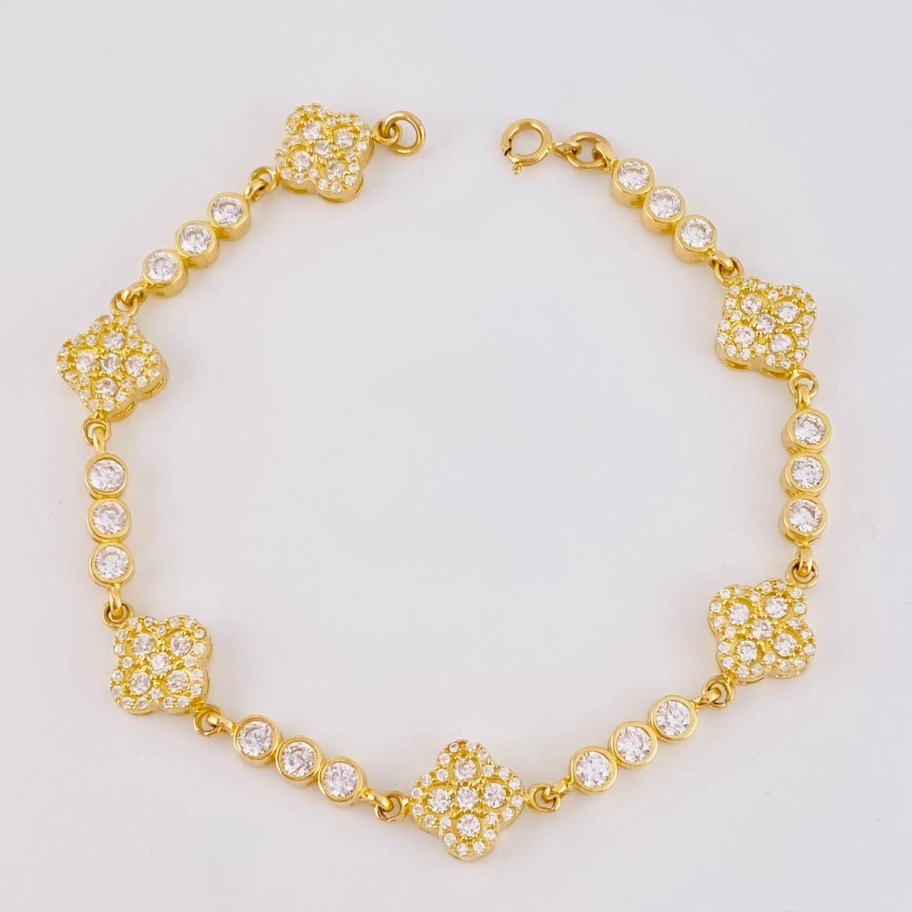Pulso Trebol Burbujas 11.85 g / 19.6 cm / 9.8 mm Oro Amarillo 18K