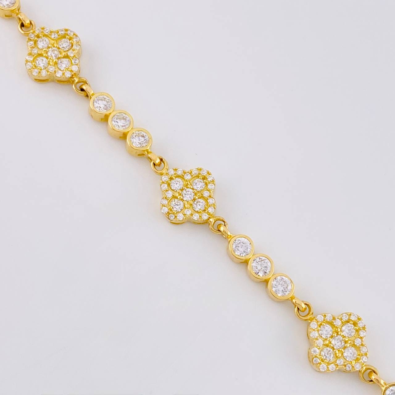 Pulso Trebol Burbujas 11.85 g / 19.6 cm / 9.8 mm Oro Amarillo 18K